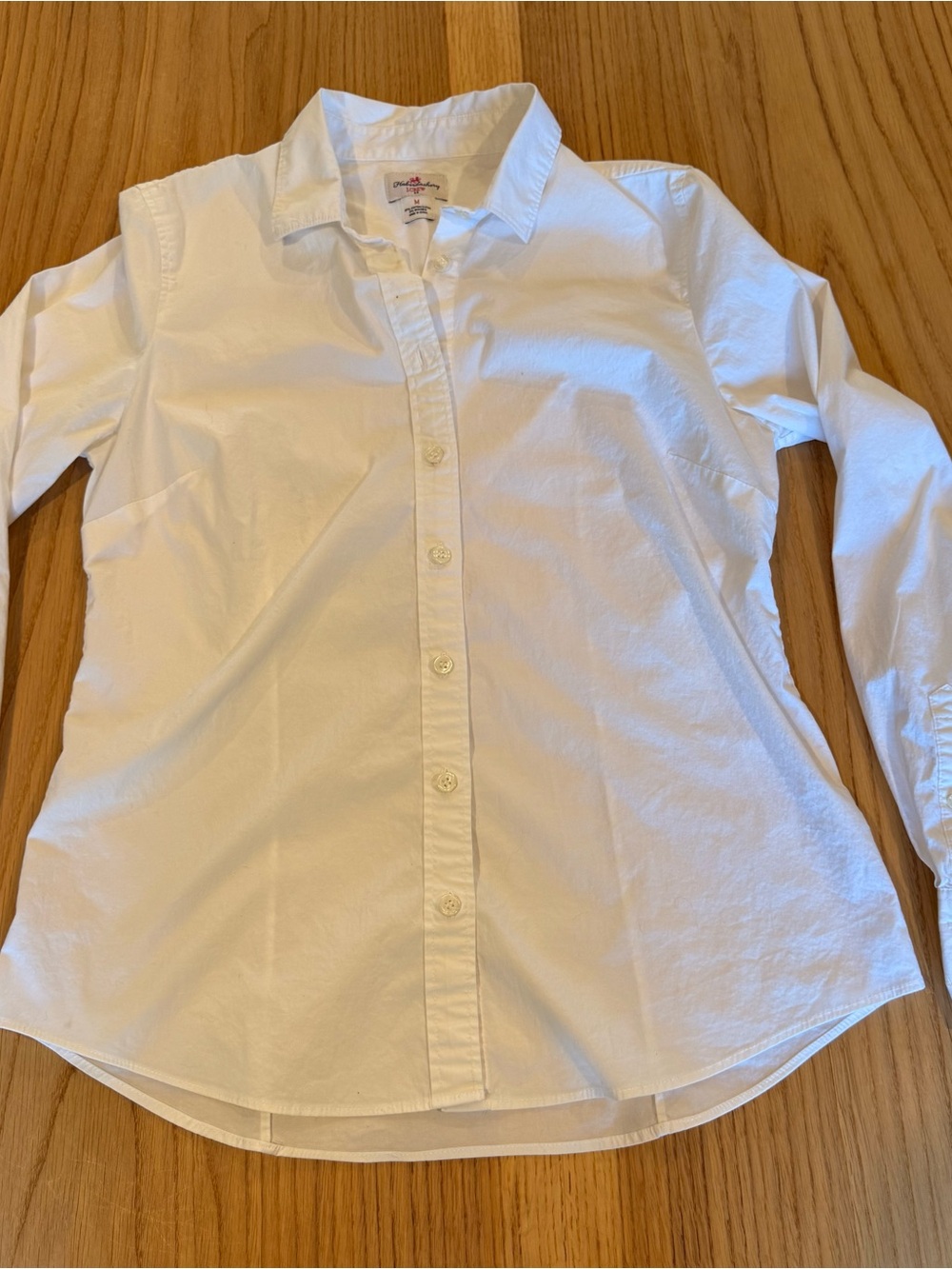 J. Crew Cotton/Spandex White Button-Down Shirt